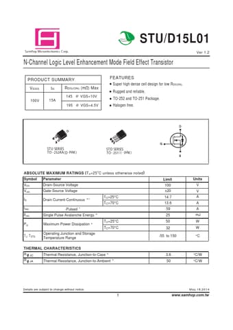  Datasheet Preview Page 1