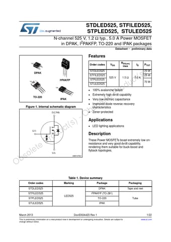  Datasheet Preview Page 1
