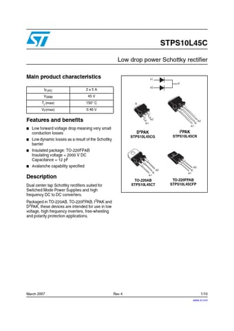  Datasheet Preview Page 1