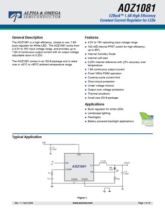  Datasheet Preview Page 1