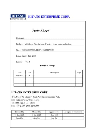  Datasheet Preview Page 1