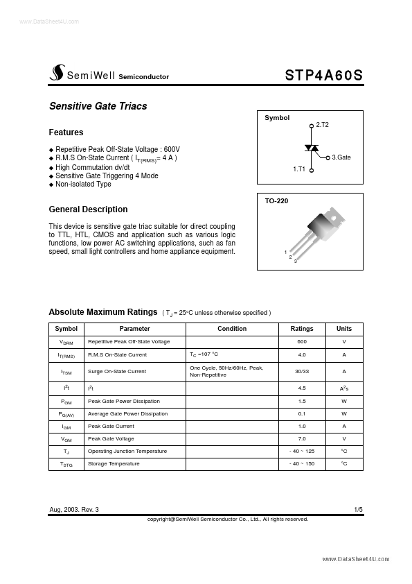  Datasheet Preview Page 1