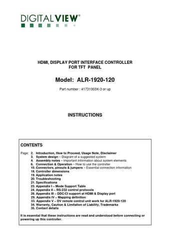  Datasheet Preview Page 1