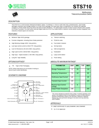  Datasheet Preview Page 1