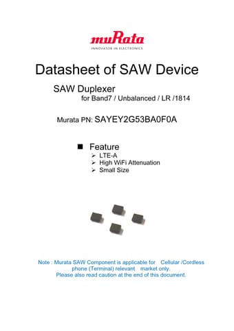  Datasheet Preview Page 1