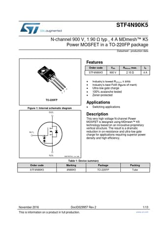 Datasheet Preview Page 1