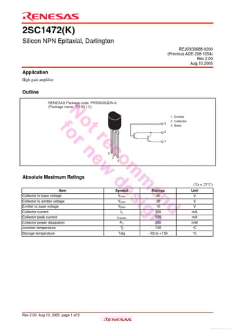  Datasheet Preview Page 1