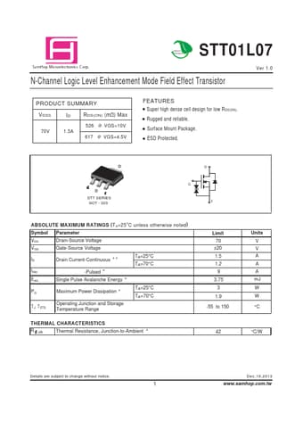  Datasheet Preview Page 1