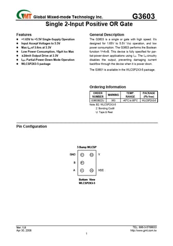  Datasheet Preview Page 1