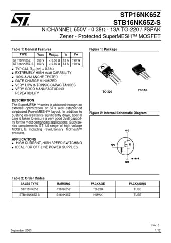  Datasheet Preview Page 1