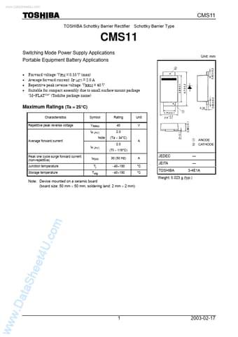 Datasheet Preview Page 1