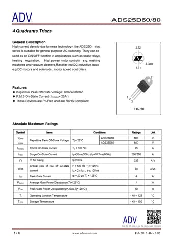  Datasheet Preview Page 1