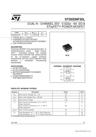  Datasheet Preview Page 1