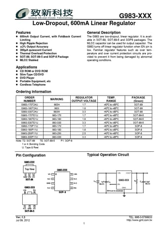  Datasheet Preview Page 1