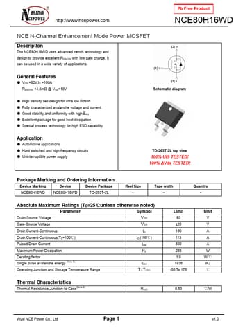  Datasheet Preview Page 1
