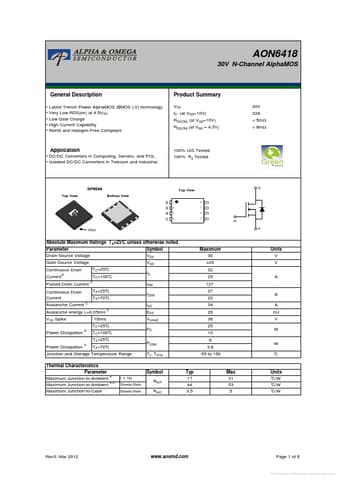  Datasheet Preview Page 1