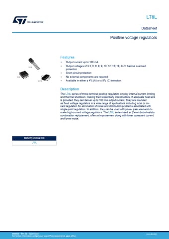  Datasheet Preview Page 1