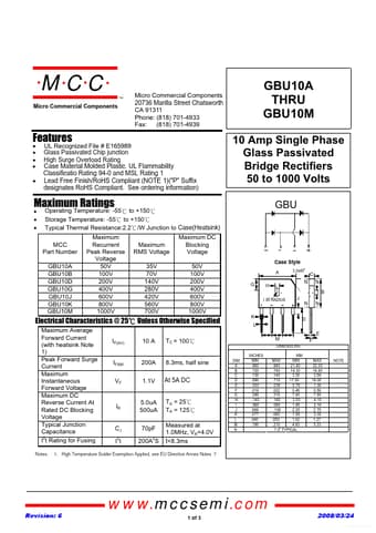 Datasheet Preview Page 1
