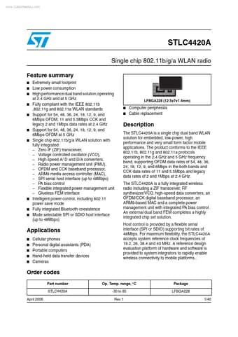  Datasheet Preview Page 1