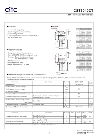  Datasheet Preview Page 1