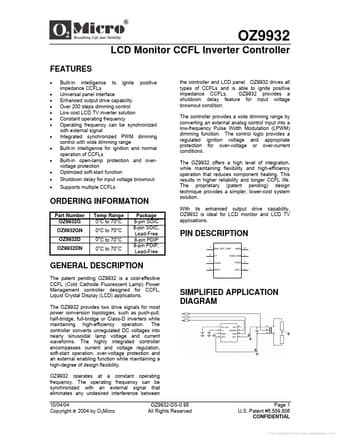  Datasheet Preview Page 1