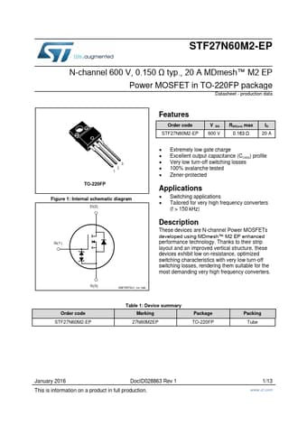  Datasheet Preview Page 1