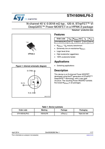  Datasheet Preview Page 1