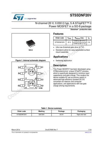  Datasheet Preview Page 1