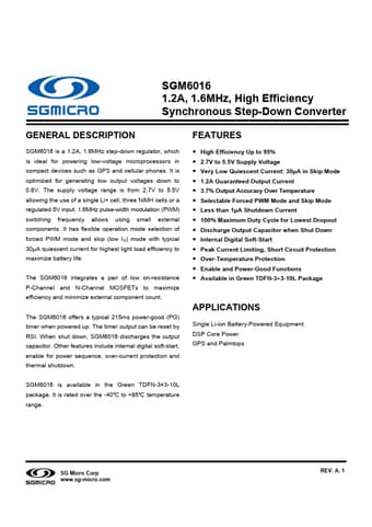  Datasheet Preview Page 1