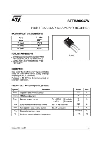  Datasheet Preview Page 1