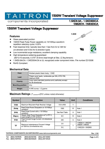  Datasheet Preview Page 1