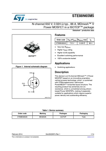  Datasheet Preview Page 1