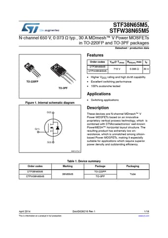  Datasheet Preview Page 1