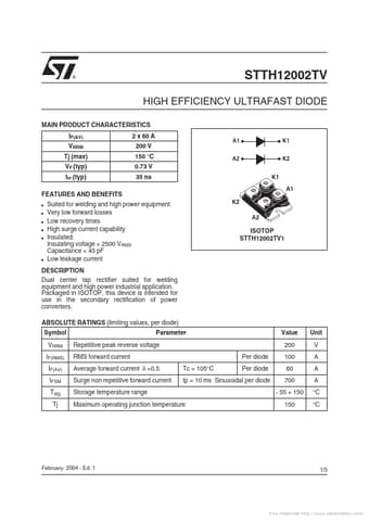  Datasheet Preview Page 1