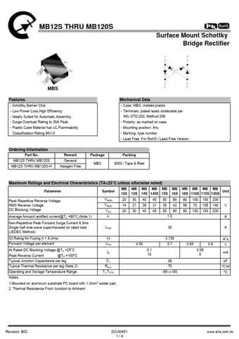  Datasheet Preview Page 1