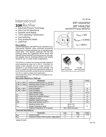  Datasheet Preview Page 1