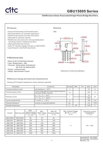  Datasheet Preview Page 1