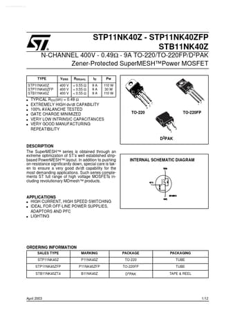  Datasheet Preview Page 1