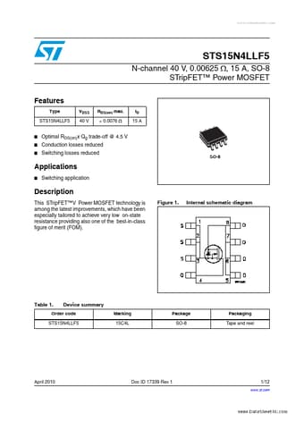  Datasheet Preview Page 1