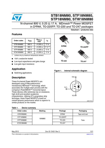  Datasheet Preview Page 1