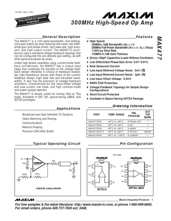  Datasheet Preview Page 1