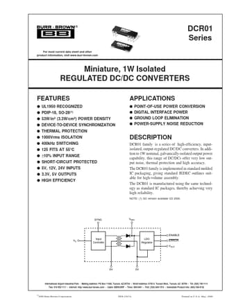  Datasheet Preview Page 1