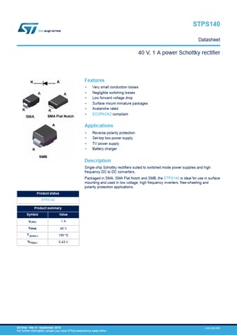  Datasheet Preview Page 1