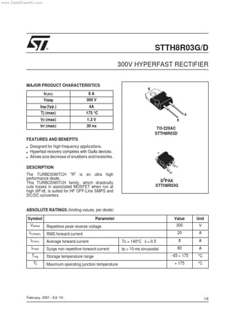  Datasheet Preview Page 1