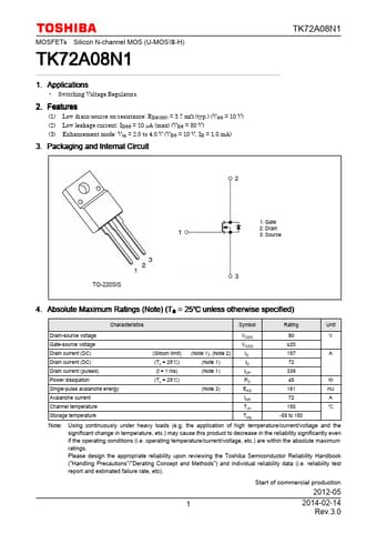  Datasheet Preview Page 1