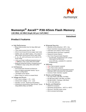  Datasheet Preview Page 1