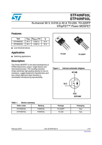  Datasheet Preview Page 1