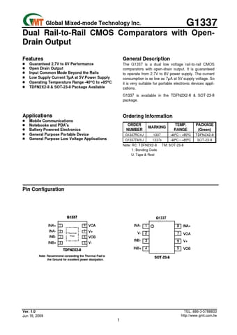  Datasheet Preview Page 1