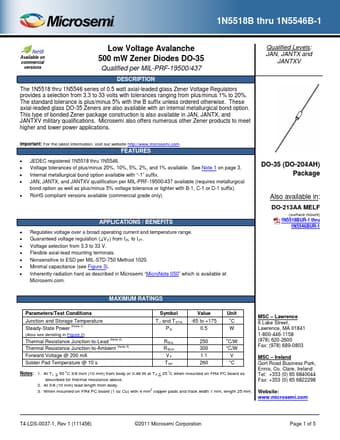 Datasheet Preview Page 1