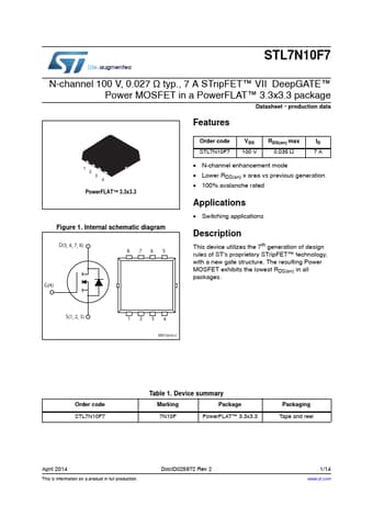  Datasheet Preview Page 1